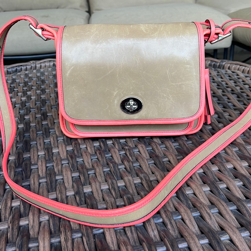 Coach leather messenger bag